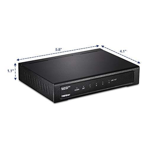TRENDnet TEG S51SFP - Kytkin - Ei-hallittu - 4 x 10/100/1000 + 1 x Gigabit SFP - Seinäasennus (TEG-S51SFP)