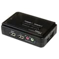 Miniatyrbild 1 av 6: StarTech.com 2-portars USB KVM Switch Kit med ljud och kablar - KVM/Audio switch - USB - 2 x KVM/Audio - 1 lokal användare - Desktop (SV211KUSB)