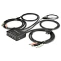 Miniatyrbillede 1 af 6: StarTech.com 2-ports HDMI KVM-switch med indbyggede kabler - USB 4K 60Hz - KVM/Audio Switch - 2 x KVM/Audio - 1 lokal bruger - Desktop