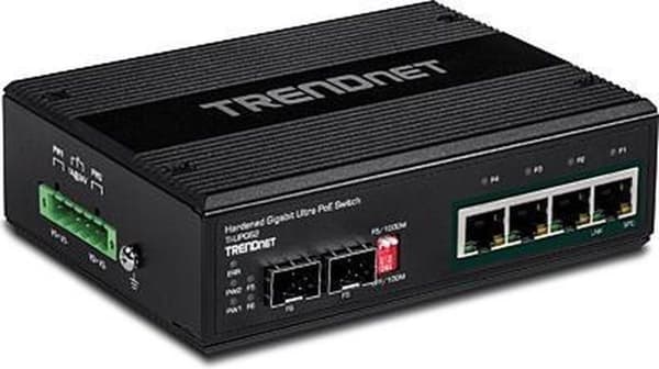 Trendnet TI-UPG62 verkkokytkin Hallitsematon L2 Gigabit Ethernet (10/100/1000) Musta Power over Ethernet (PoE)
