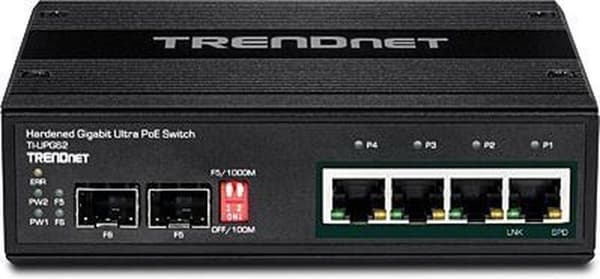 Trendnet TI-UPG62 verkkokytkin Hallitsematon L2 Gigabit Ethernet (10/100/1000) Musta Power over Ethernet (PoE)