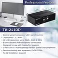 Miniatyrbild 3 av 3: TRENDnet TK 241DP - KVM/Audio/USB Switch - 2 x KVM/Audio/USB - 1 lokal användare - Desktop