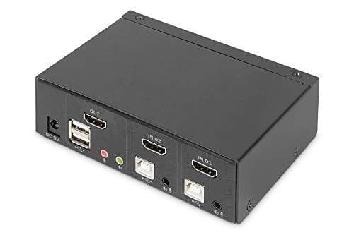 DIGITUS DS-12870 - KVM/Audio/USB switch - 2 x KVM/Audio/USB - 1 lokal användare - stationär dator