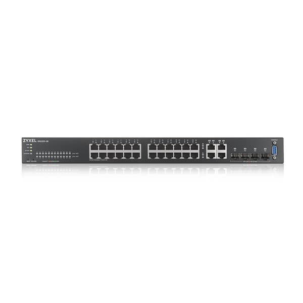 Zyxel GS2220-28 - Switch - hanterad - 24 x 10/100/1000 + 4 x Combo Gigabit SFP - rackmonterbar