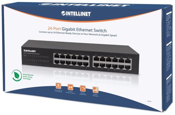 Intellinet 561273 nätverksswitch Gigabit Ethernet (10/100/1000) Svart