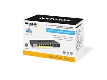Netgear Pro GS110TPv3 - Nätverksswitch - Managed - PoE+ - 8 portar