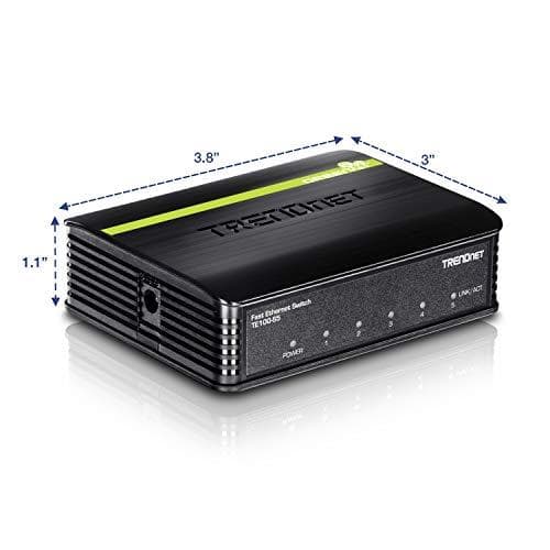 TRENDnet TE100 S5 - Switch - 5 portar - Ethernet, Fast Ethernet - 10Base-T, 100Base-TX extern (TE100-S5)
