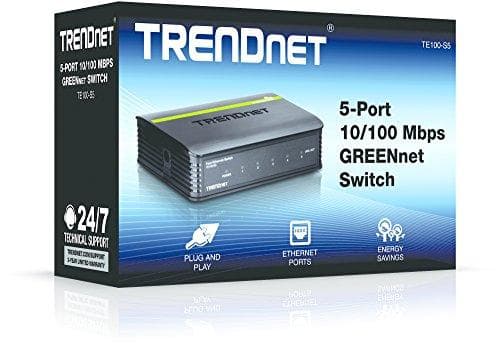 TRENDnet TE100 S5 - Switch - 5 portar - Ethernet, Fast Ethernet - 10Base-T, 100Base-TX extern (TE100-S5)