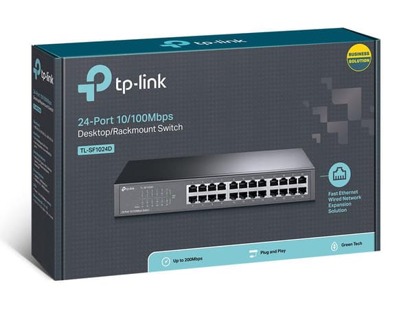 TP-Link TL-SF1024D - Kytkin - 24x10/100 - Pöytäkone (TL-SF1024D VER2.0)