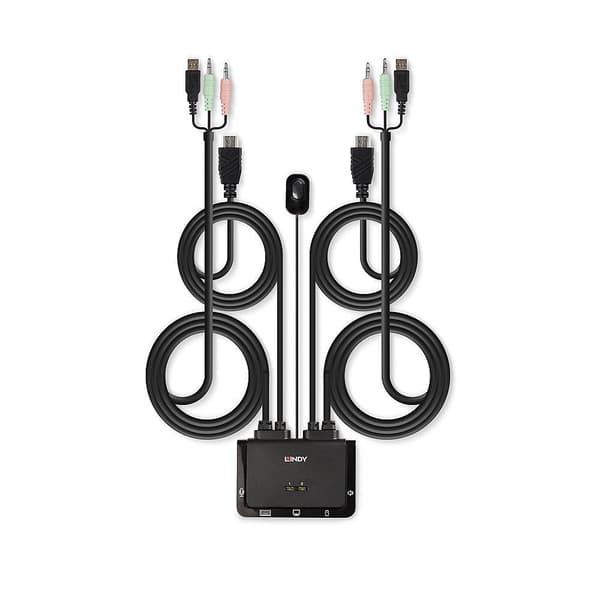 Lindy HDMI KVM Switch Compact USB 2.0 Audio 2 Port (42340)