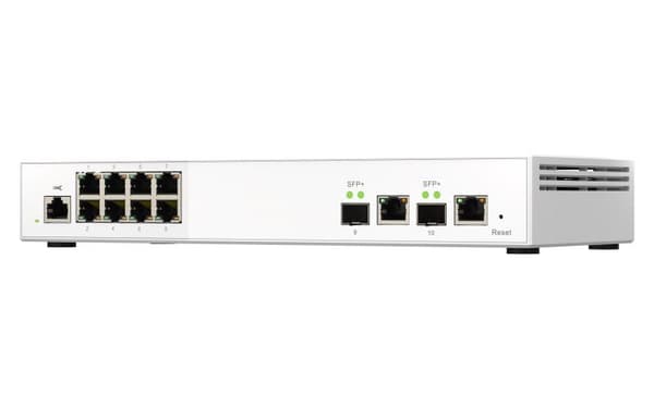 QNAP QSW-M2108-2C - Switch - administreret - 2 x 10 Gigabit SFP+ + 8 x 2,5GBase-T - Desktop