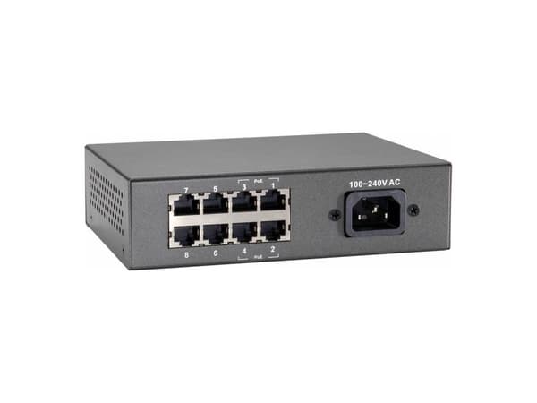 LevelOne FEP-0812 - Switch - ohanterad - 8 x 10/100 - stationär - PoE (0520821)