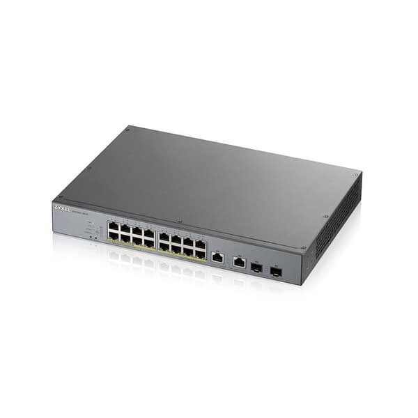 Schakelaar ZyXEL GS1350-18HP-EU0101F 16 Gb 250 W 18 Poorten Grijs