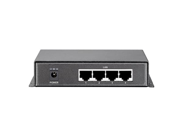 LevelOne GEP-0521 5-porttinen Gigabit PoE -kytkin, 802.3at/af PoE, 4 PoE-lähtöä, 115 W
