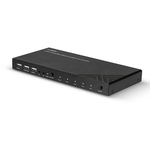 Lindy - KVM/Audio/USB Switch - 4 x KVM/Audio/USB - 1 lokal användare - Desktop (32810)