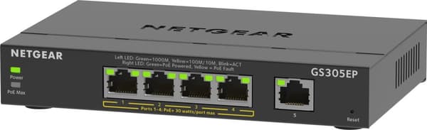 Netgear GS305EP - Verkkokytkin - Smart Managed Plus - 5 porttia