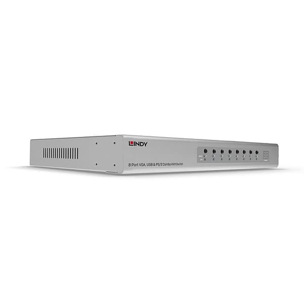 Lindy - KVM-switch - 8 x KVM-port(e) - rackmonterbar Sølv