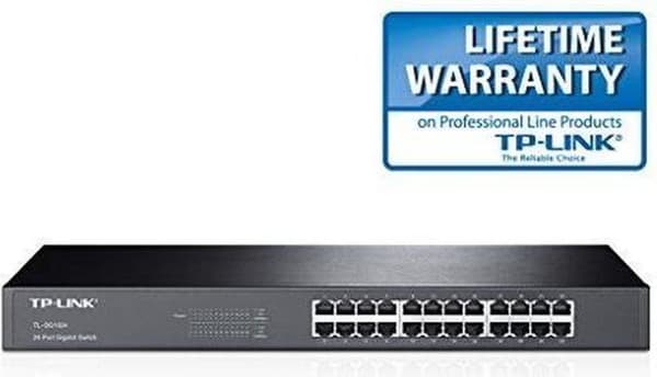 TP-Link 24-porttinen Gigabit Rackmount verkkokytkin