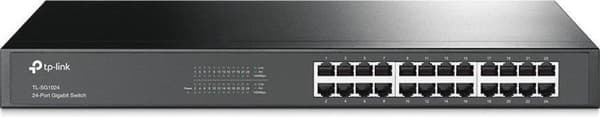 TP-Link 24-porttinen Gigabit Rackmount verkkokytkin musta