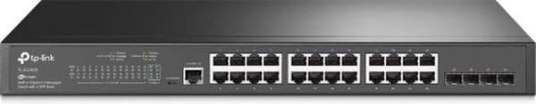 TP-Link TL-SG3428- Nätverksswitch - 24-portar Svart
