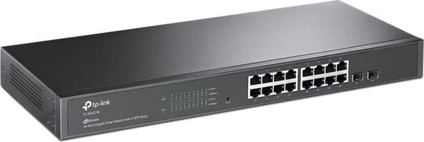 TP-Link Omada 16-porttinen gigabitin älykytkin, jossa on kaksi SFP-paikkaa