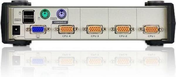 ATEN 4-portars USB - PS/2 VGA KVM-switch (KVM-kablar ingår)