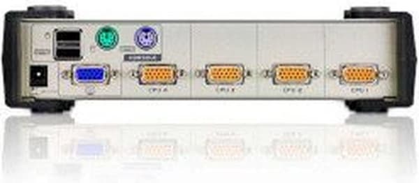 ATEN 4-portars USB - PS/2 VGA KVM-switch (KVM-kablar ingår)