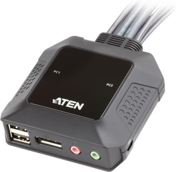 ATEN 2-portars USB DisPlayPort-kabel KVM-switch