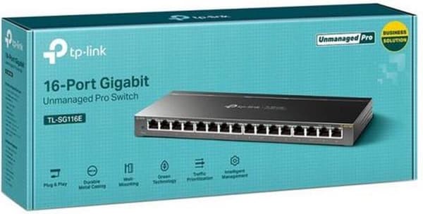 TP-Link 16-porttinen gigabitin hallitsematon Pro-kytkin