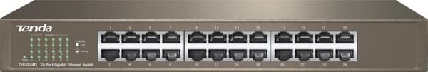 Tenda 24-portars Gigabit Ethernet-switch ohanterad blå