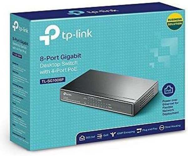TP-Link 8-portars Gigabit Desktop PoE-switch med 4-portar