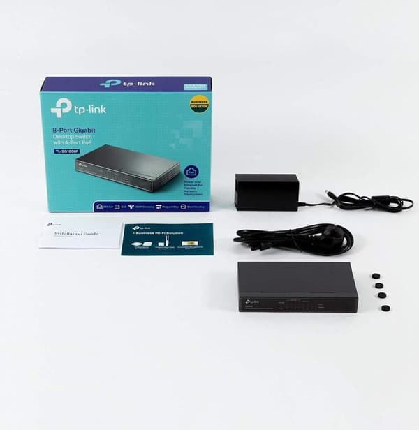 TP-Link 8-portars Gigabit Desktop PoE-switch med 4-portar