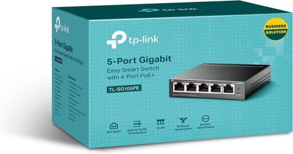 TP-Link 5-Port Gigabit Easy Smart PoE Switch med 4-Port PoE+