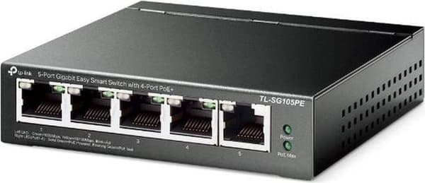 TP-Link 5-Port Gigabit Easy Smart PoE Switch med 4-Port PoE+