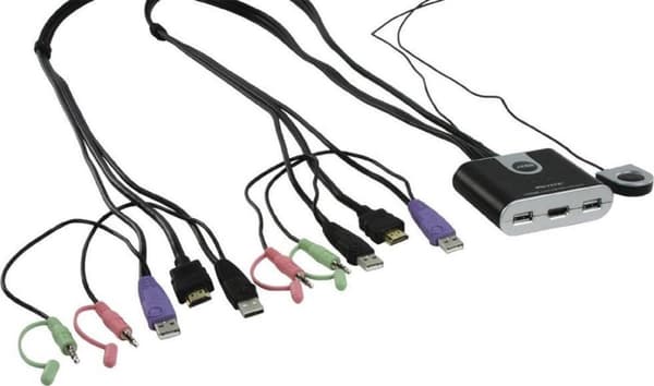 ATEN 2-ports USB HDMI KVM-switch med lyd