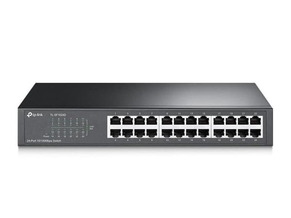TP-Link TL-SF1024D nätverksswitch Ohanterad Fast Ethernet (10/100) Grå