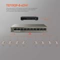 Miniatyrbild 4 av 6: Tenda TEF1110P-8-63W nätverksswitch Obemannad Fast Ethernet (10/100) Power over Ethernet (PoE) Svart
