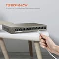 Miniatyrbild 6 av 6: Tenda TEF1110P-8-63W nätverksswitch Obemannad Fast Ethernet (10/100) Power over Ethernet (PoE) Svart