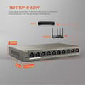Miniatyrbild 2 av 6: Tenda TEF1110P-8-63W nätverksswitch Obemannad Fast Ethernet (10/100) Power over Ethernet (PoE) Svart