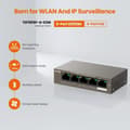 Miniatyrbild 2 av 4: Tenda TEF1105P-4-63W-EU nätverksswitch Fast Ethernet (10/100) Power over Ethernet (PoE) Svart