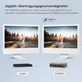 Pikkukuva 3 / 6: Tenda TEG1005D -verkkokytkin, hallitsematon gigabitin Ethernet (10/100/1000), harmaa