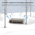 Pikkukuva 4 / 6: Tenda TEG1005D -verkkokytkin, hallitsematon gigabitin Ethernet (10/100/1000), harmaa