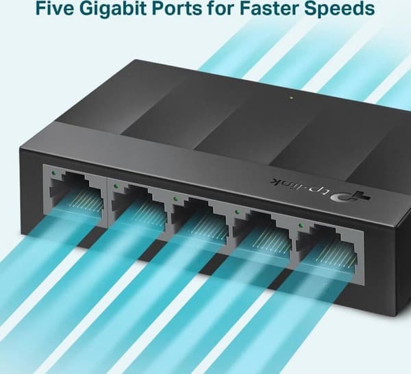 TP-Link 5-portars 10/100/1000 Mbit/s stationär nätverksswitch