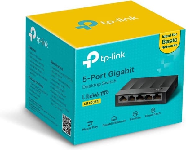 TP-Link 5-portars 10/100/1000 Mbit/s stationär nätverksswitch