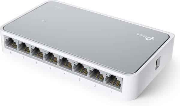 TP-Link TL-SF1008D Unmanaged Fast Ethernet (10/100) Hvid