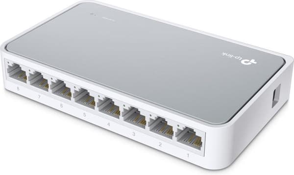 TP-Link TL-SF1008D Unmanaged Fast Ethernet (10/100) Hvid