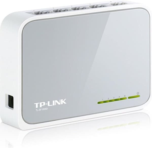 TP-Link TL-SF1005D V15 nätverksswitch Managed Fast Ethernet (10/100) Vit
