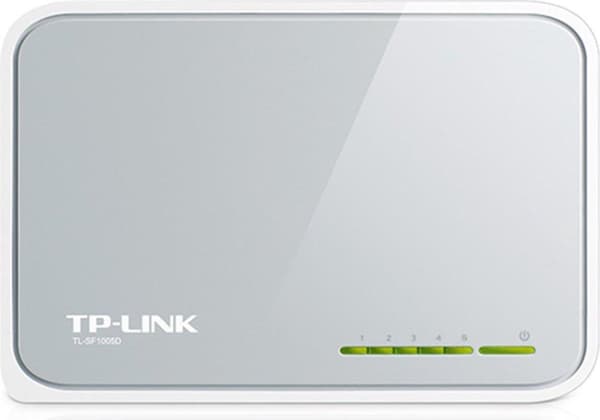 TP-Link TL-SF1005D V15 nätverksswitch Managed Fast Ethernet (10/100) Vit