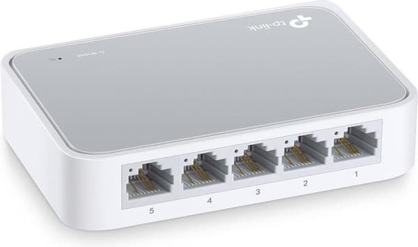 TP-Link TL-SF1005D V15 nätverksswitch Managed Fast Ethernet (10/100) Vit