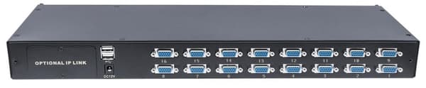 Intellinet Modular 16-portars VGA KVM-switch - KVM-switch - 16 x KVM-port(ar) - Desktop, rackmonterbar (507844)